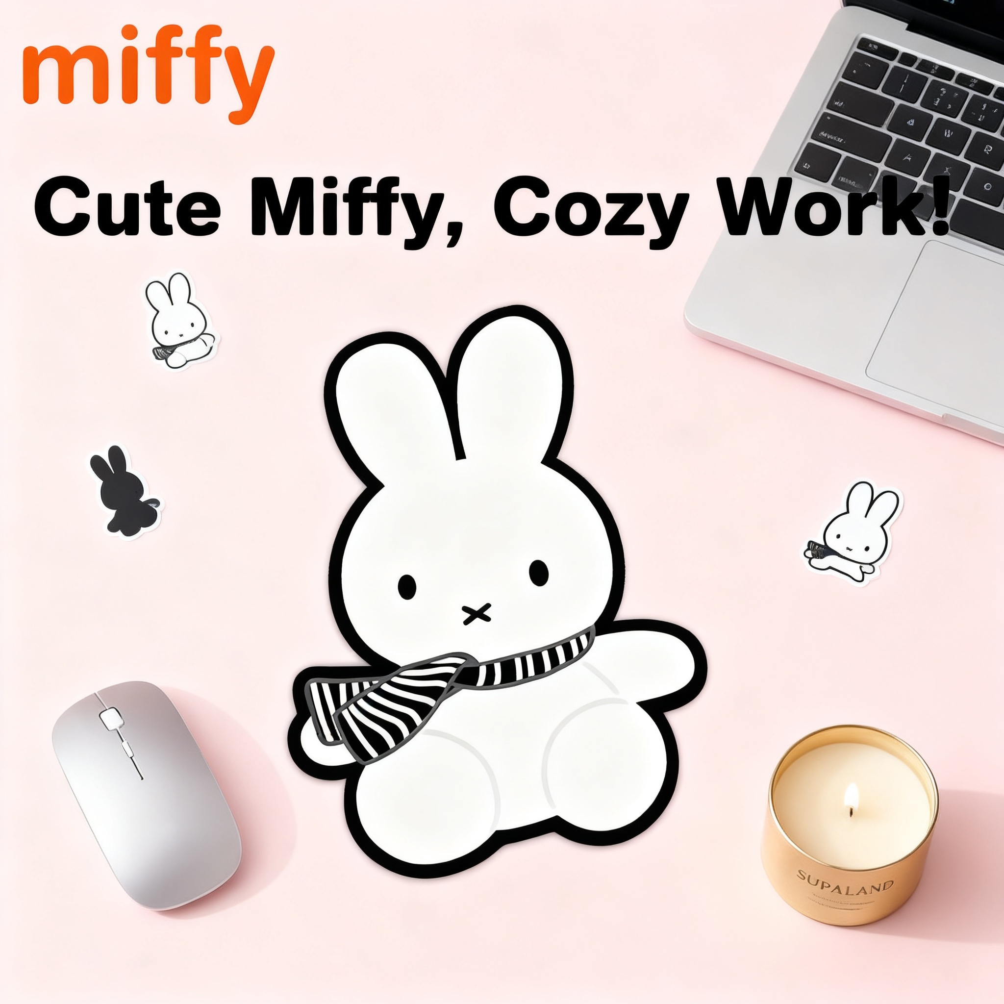 Miffy Kawaii Cartoon Rabbit Mo - Desk Setup Cute recension och pris