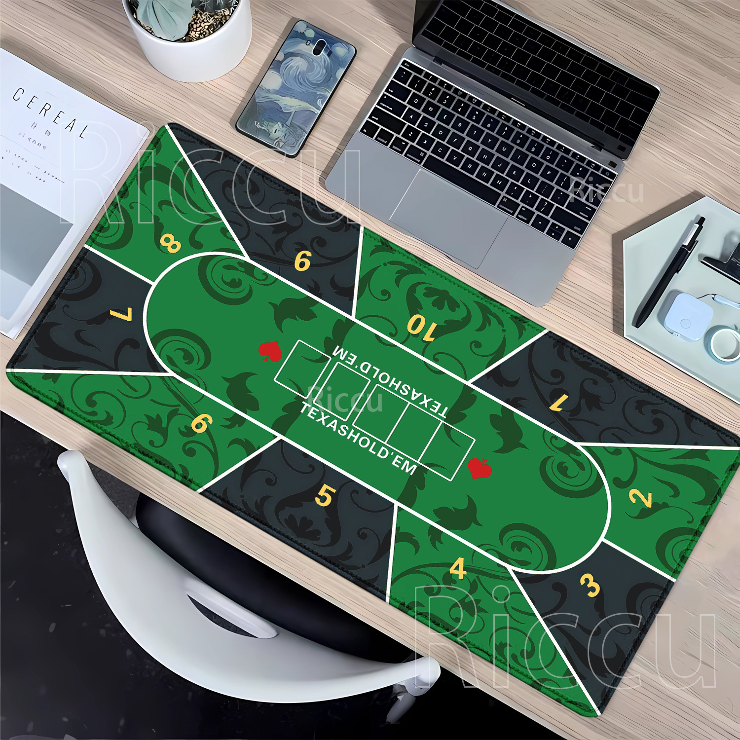 Mousepad Texas Hold’em poker R - Rubber Mat Desk recension och pris