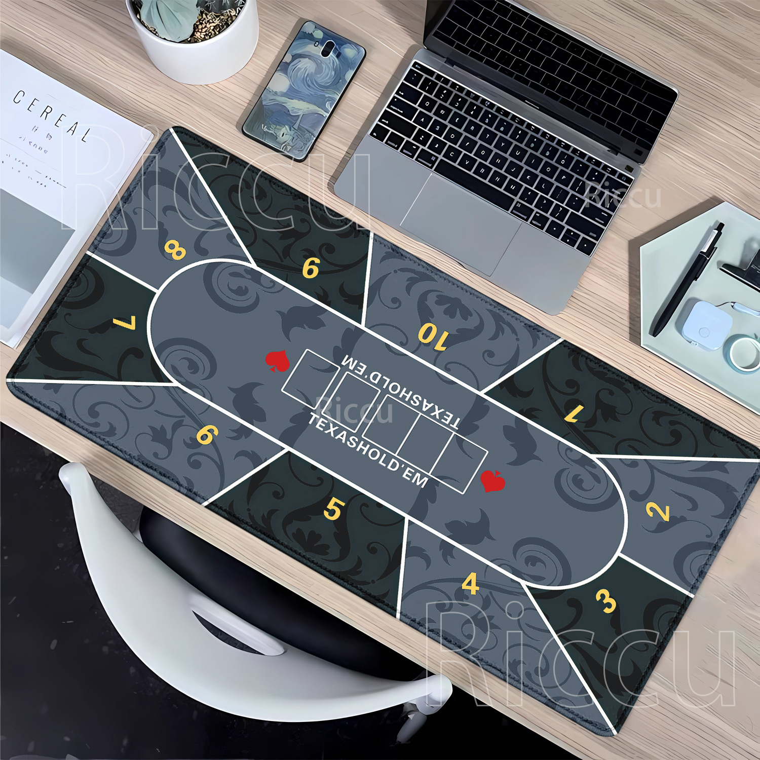 Mousepad Texas Hold’em poker R - Rubber Mat Desk recension och pris