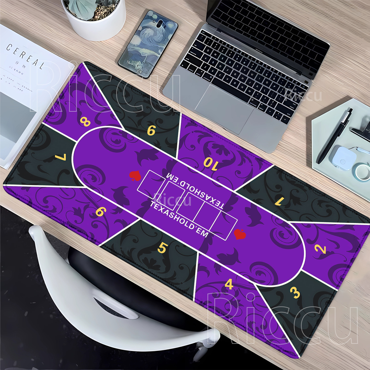 Mousepad Texas Hold’em poker R - Rubber Mat Desk recension och pris