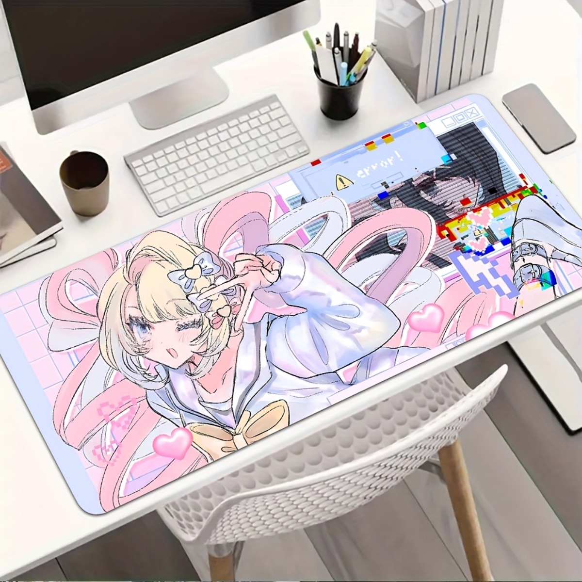 Pink Purple Anime Girl Rubber  - Desk Setup Girl recension och pris