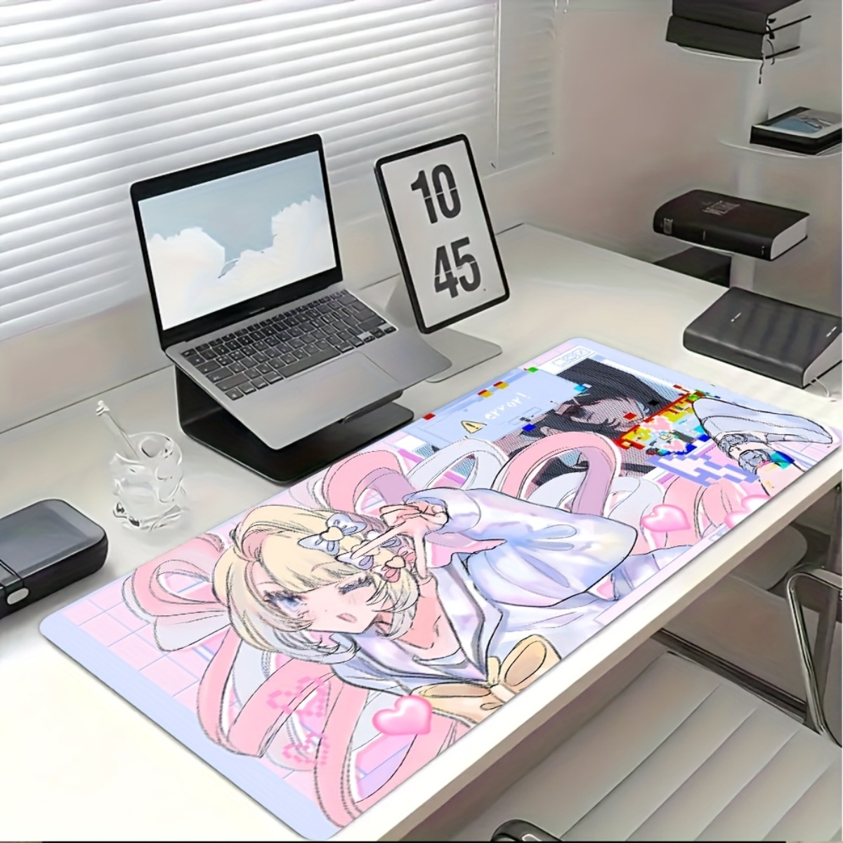 Pink Purple Anime Girl Rubber  - Desk Setup Girl recension och pris