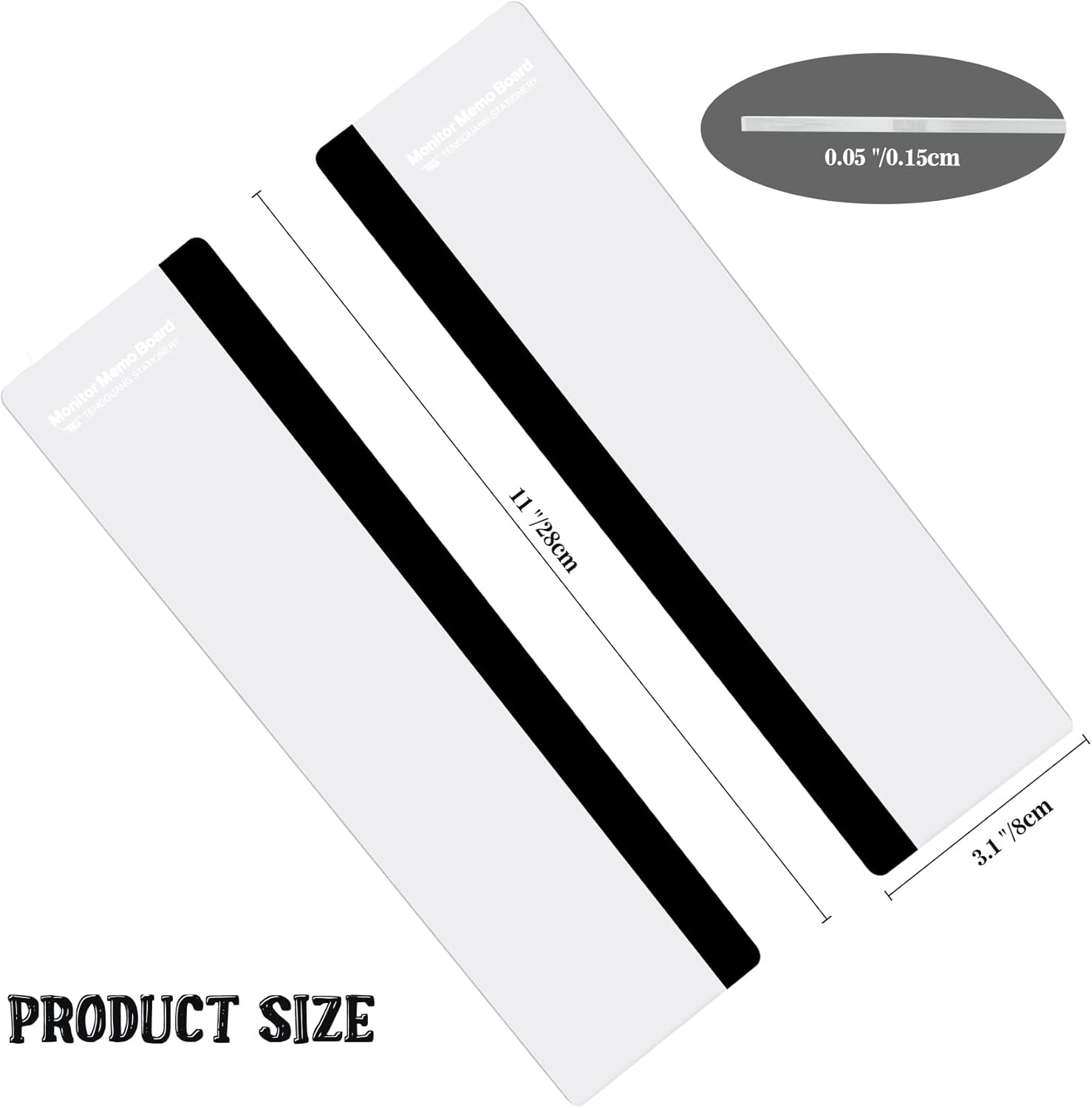 Acrylic Monitor Memo Board 2 P - Sticky Memo Holder recension och pris