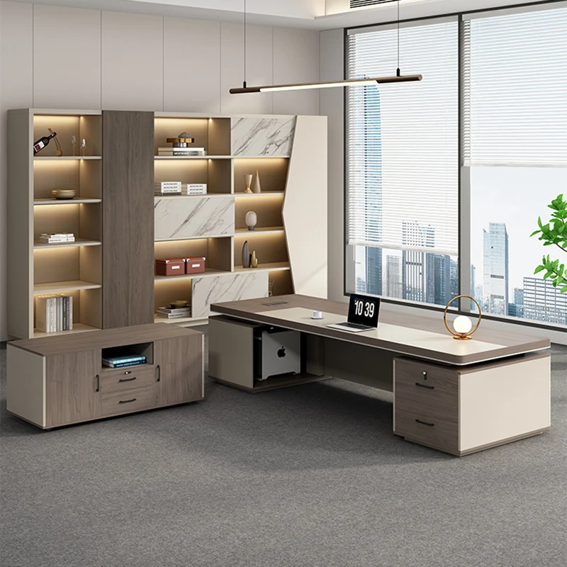 Minimalist Desk Furniture Offi - Desk Setup Corner recension och pris